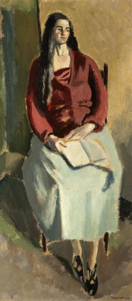 Bernard Meninsky, Girl with a Book