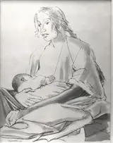 Bernard Meninsky, The Young Mother - Bernard Meninsky
