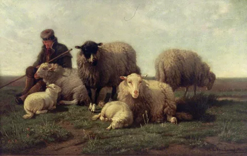 Cornelius Van Leemputten, Group of Belgian Sheep