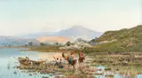 Pietro Barucci, A fisherman’s family by Lake Fucino