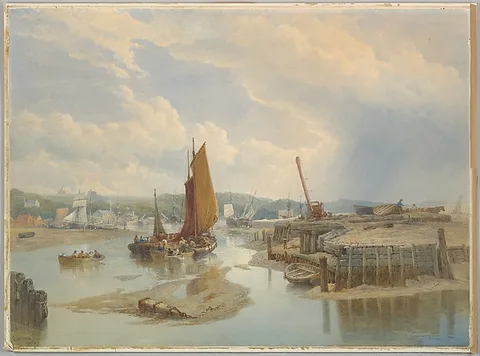 Edward Duncan, A town on an estuary at low tide
