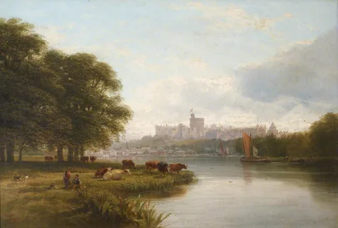 George Cole, View of Windsor Castle from the River