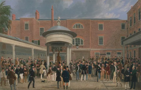 James Pollard, Epsom Races: Settling Day at Tattersall