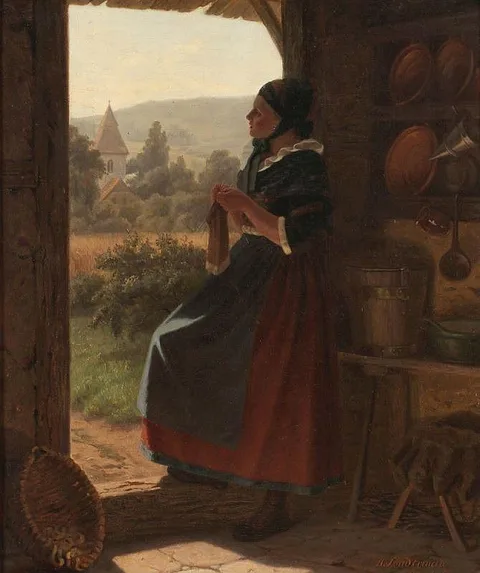 Hermann Sondermann, Knitting girl