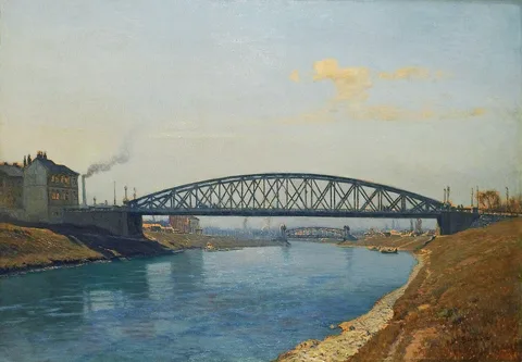 Thomas Leitner, The Danube Canal with the bridges Heiligenstädter Brücke and Döblinger Steg
