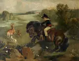 John Sargeant Noble, 'The First Leap': Lord Alexander Russell (1821-1907), on his pony 'Emerald' (after Landseer )