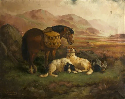 Robert Cleminson, Landscape with Panniered Horse