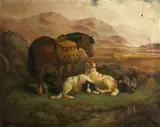 Robert Cleminson, Landscape with Panniered Horse