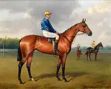Alfred Wheeler, The Racehorse St. Amant with Kempton Cannon up, Winner of the Epsom Derby 1904