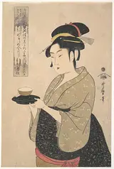 Kitagawa Utamaro, Okita of the Naniwa-ya Teahouse