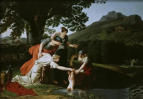 Antoine Borel, Thetis Immerses Son Achilles in Water of River Styx