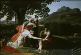 Antoine Borel, Thetis Immerses Son Achilles in Water of River Styx