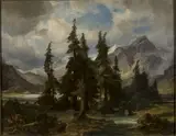 Friedrich Preller der Jüngere, Mountain landscape from Norway