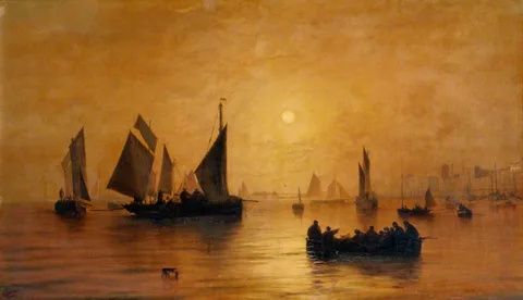 Isaac Walter Jenner, Fishing Boats off Brighton, East Sussex