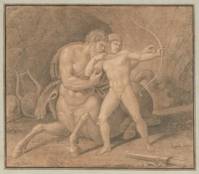 Bertel Thorvaldsen, Chiron Teaching Achilles to Shoot with the Bow
