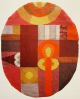 Sophie Taeuber-Arp, Oval Composition with Abstract Motifs