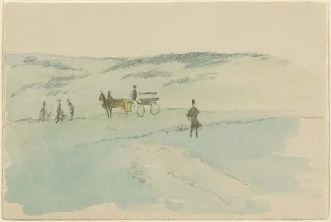 David Wilkie, Landscape with Figures and a Carriage