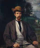 Hans von Marées, Self-Portrait with Yellow Hat