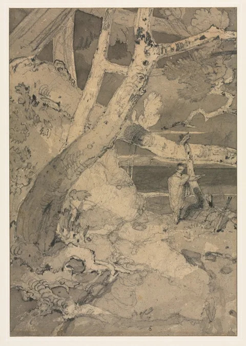 John Sell Cotman, Traveler in a Woodland Landscape