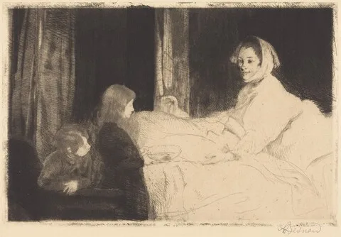Paul-Albert Besnard, The Sick Mother (La mère malade)