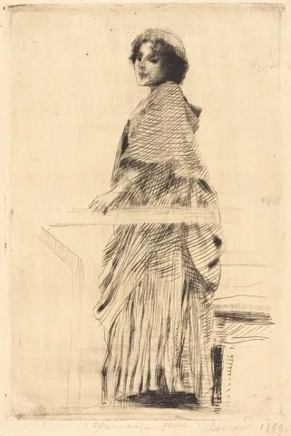 Paul-Albert Besnard, Woman in a Cape (La femme à la pèlerine)
