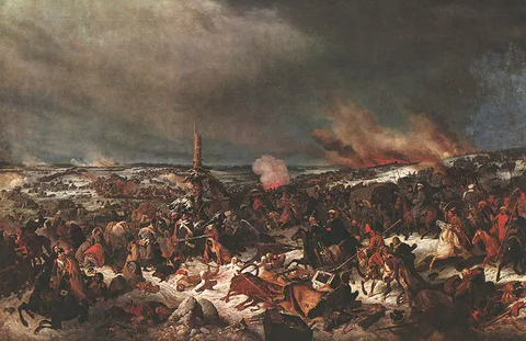 Peter von Hess, Crossing the Berezina River on 17 (29) November 1812