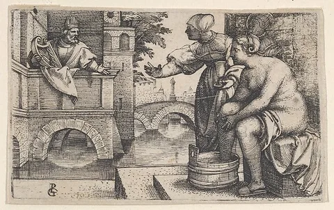 Georg Pencz, David and Bathsheba