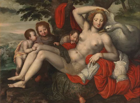 Georg Pencz, Leda and the Swan
