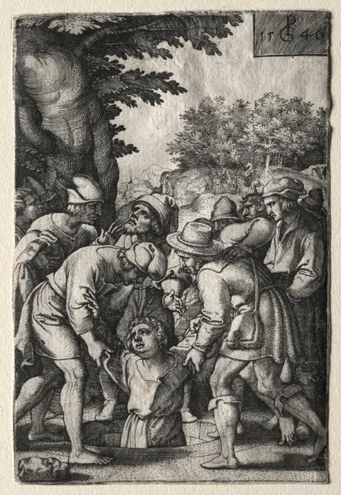 Georg Pencz, Joseph Lowered into a Well
