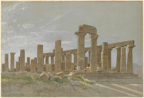 William Stanley Haseltine, Girgenti (The Temple of Juno Lacinia at Agrigentum)