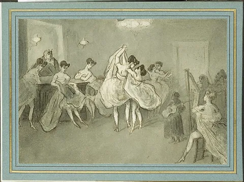 Constantin Guys, Women Dancing in a Brothel