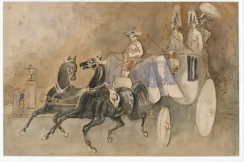 Constantin Guys, A Carriage in London