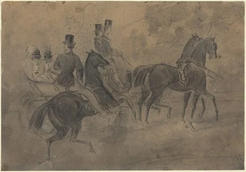 Constantin Guys, An Open Carriage