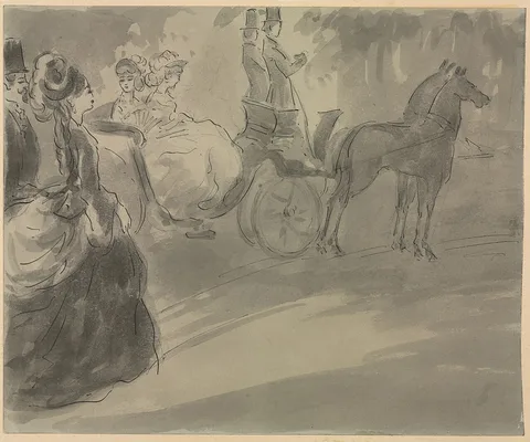 Constantin Guys, A Stop in the Park