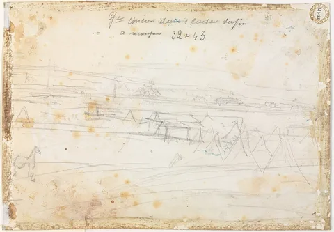 Constantin Guys, War Encampment Scene (verso)