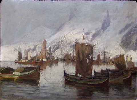 Gunnar Berg, Fishingboats in the Port