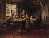 Bernard Blommers, The mid-day snack / Eating apples