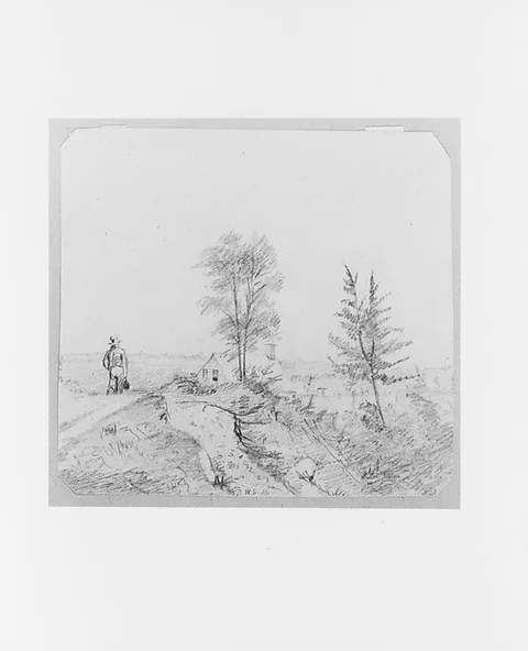 William Sidney Mount, Landscape with Figure (from McGuire Scrapbook)