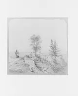 William Sidney Mount, Landscape with Figure (from McGuire Scrapbook)