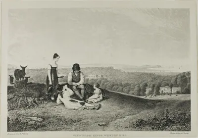 Francis Danby, View from Kings, Weston Hill, from Three Views, Illustrative of The Scenery of Bristol, and its Vicinity