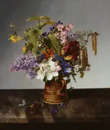 Johann Wilhelm Preyer, Garden bouquet in the jug