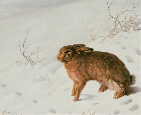 Ferdinand von Rayski, Hare in the Snow