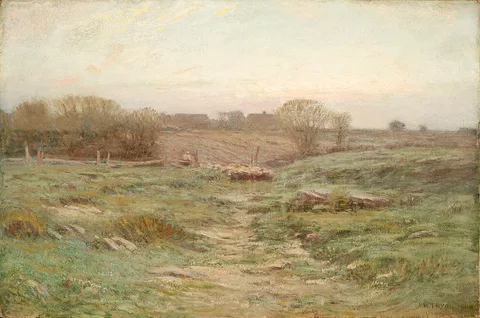 Dwight William Tryon, Landscape (Sheep in the Valley)
