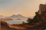 Franz Ludwig Catel, The Bay of Naples with Vesuvius and Castel dell'Ovo