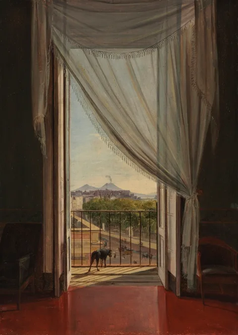 Franz Ludwig Catel, A View of Naples through a Window