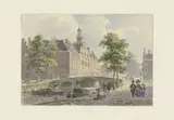 Bartholomeus van Hove, Het Spui te 's-Gravenhage, gezien naar het zuiden