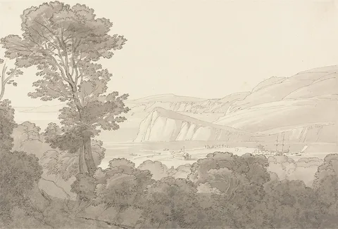 John White Abbott, View from a Wood, Overlooking the River and Hills at Teignmouth, Devon