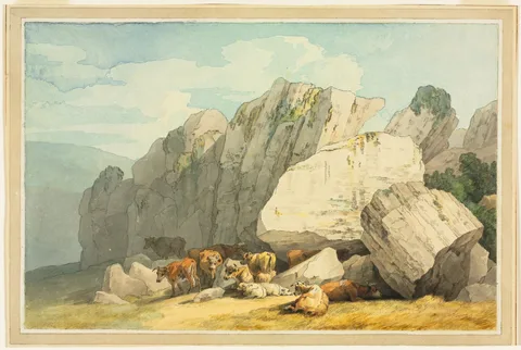 John White Abbott, Leigh Tor Rocks at Poundsgate, near New Bridge on the Dart, Devon