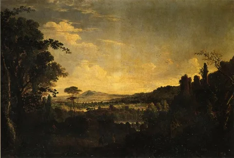 George Loring Brown, Distant View of Mount Soracte, near Rome
