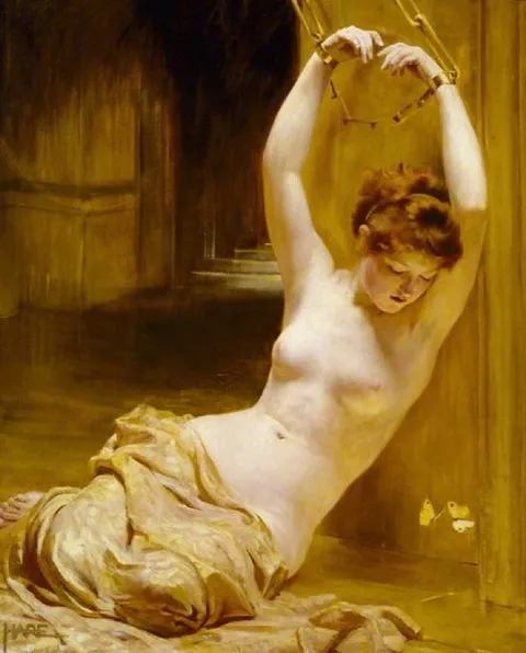 Saint George Hare, 'The Gilded Cage' (a Female Captive)
